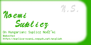 noemi suplicz business card